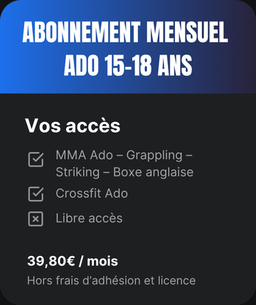 mensuel ado crossfit
